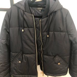 NAVY TOPSHOP PUFFER JACKET